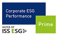 The logo of ISS ESG Corporate Rating Prime
