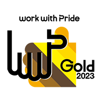 The Logo of work with Pride Gold 2023